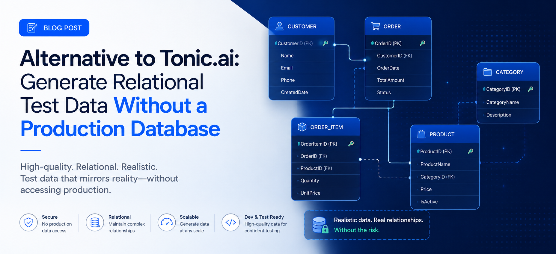 Alternative to Tonic.ai: Generate Relational Test Data Without a Production Database