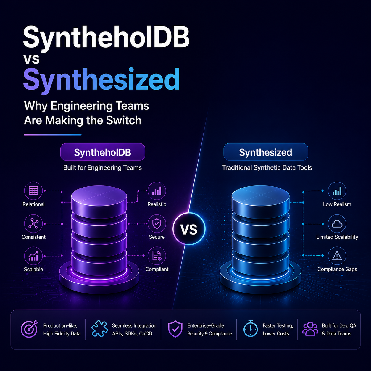 SyntheholDB vs Synthesized: Why Engineering Teams Are Making the Switch